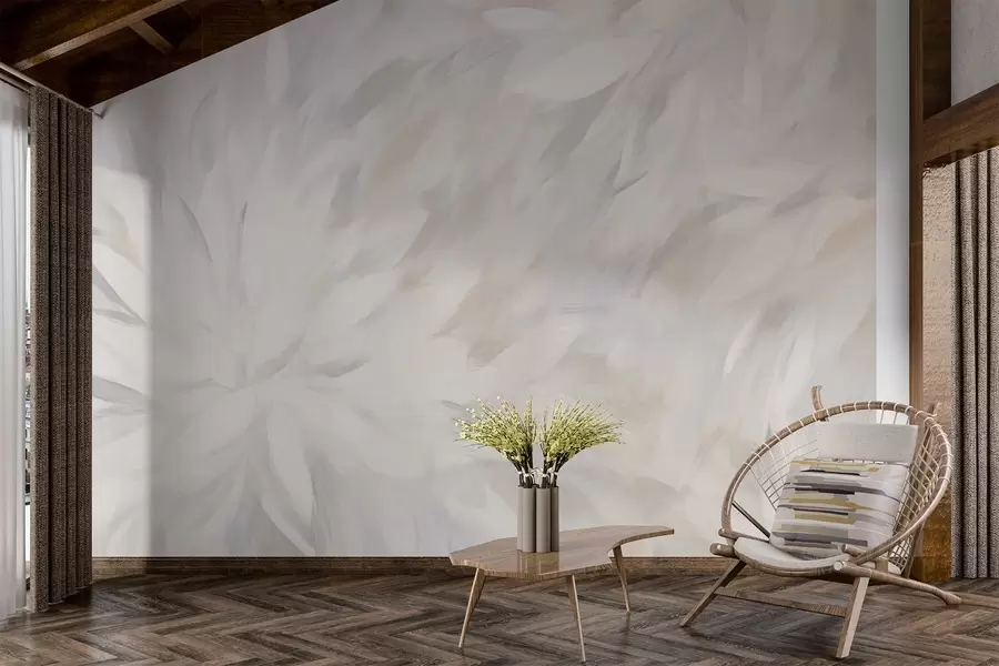 wall murals Flowers in the style of soft strokes w03986