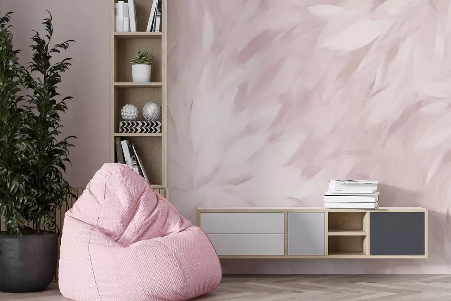 wall murals Flowers in the style of soft strokes w03986v1