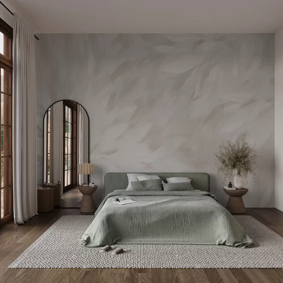 wall murals Flowers in the style of soft strokes w03986v2
