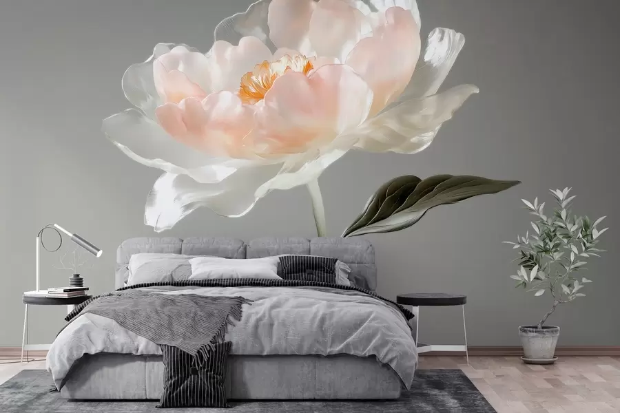 wall murals large glass-style flower w04030