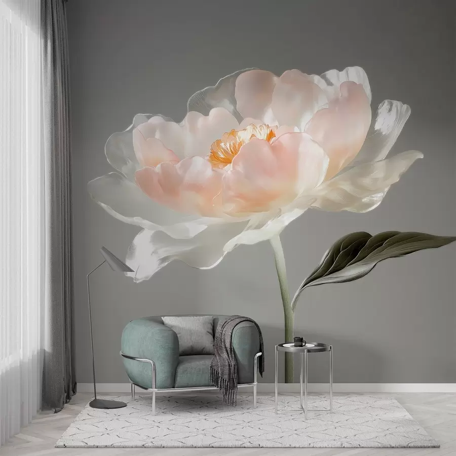 wall murals large glass-style flower w04030