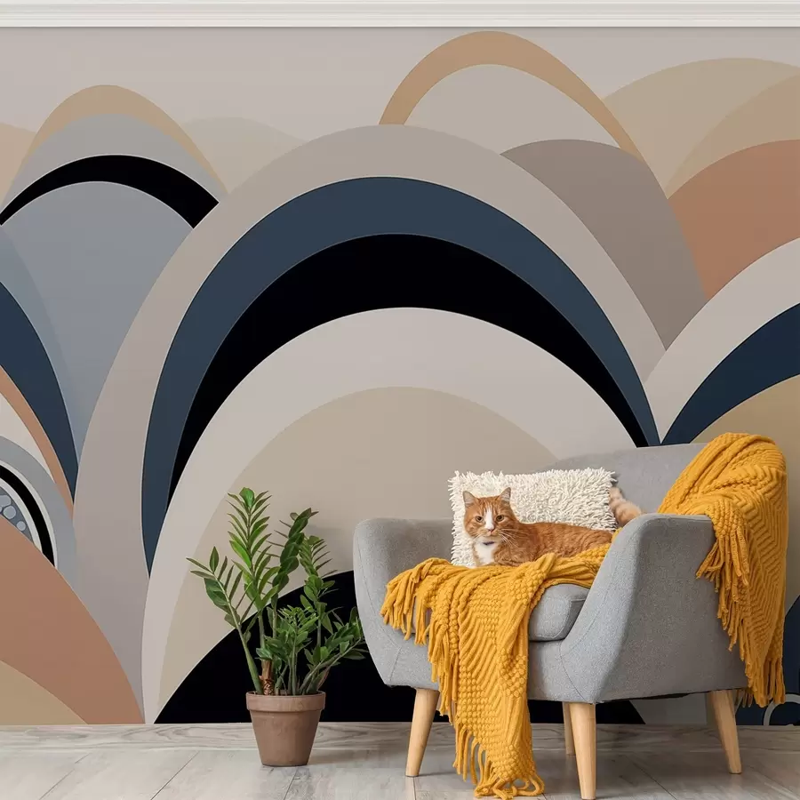 wall murals Abstract arcs w04021