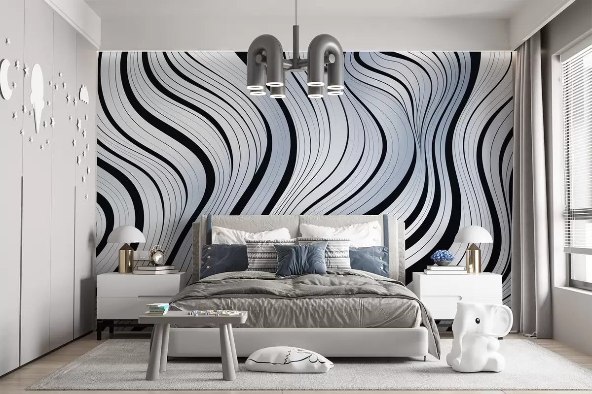 wall murals Abstract waves w04022v1