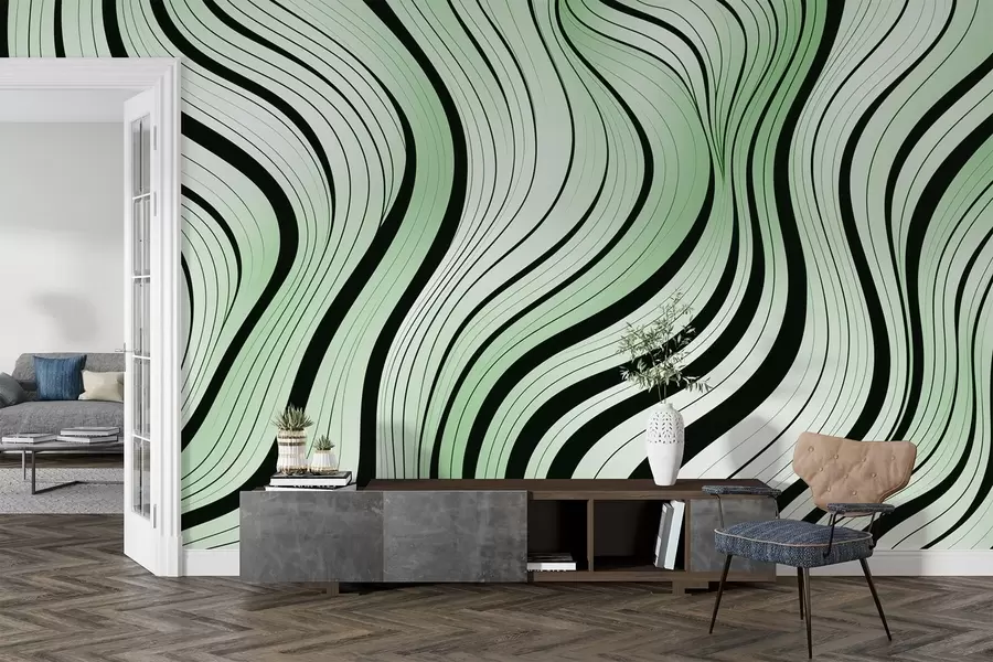 wall murals Abstract waves w04022v3
