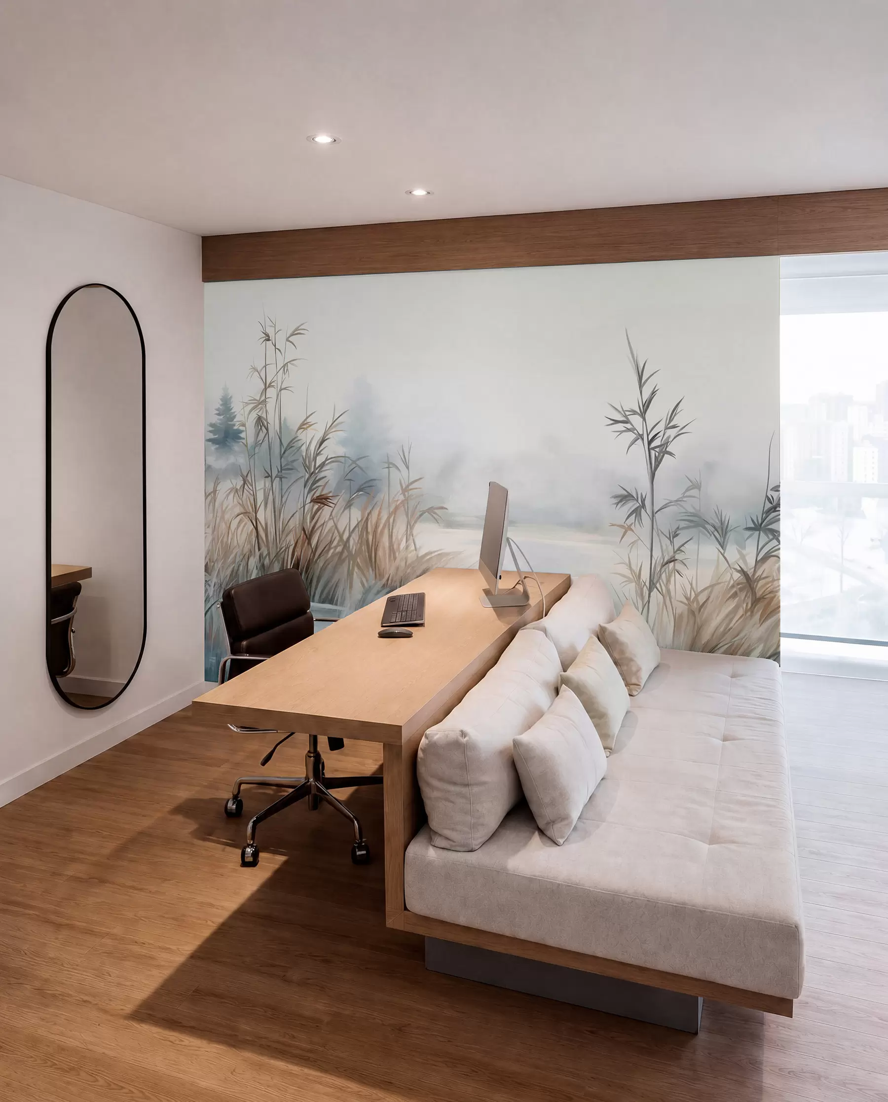 wall murals Reeds by Still Water w09137
