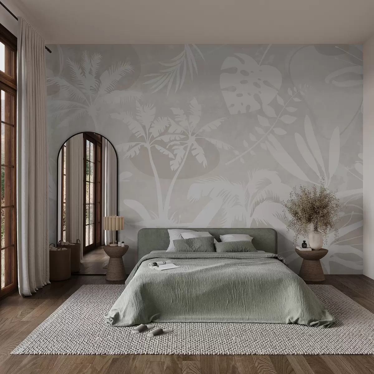 wall murals Tropical silhouettes w04040