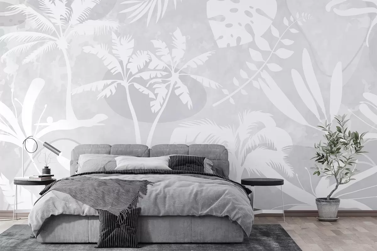 wall murals Tropical silhouettes w04040v2