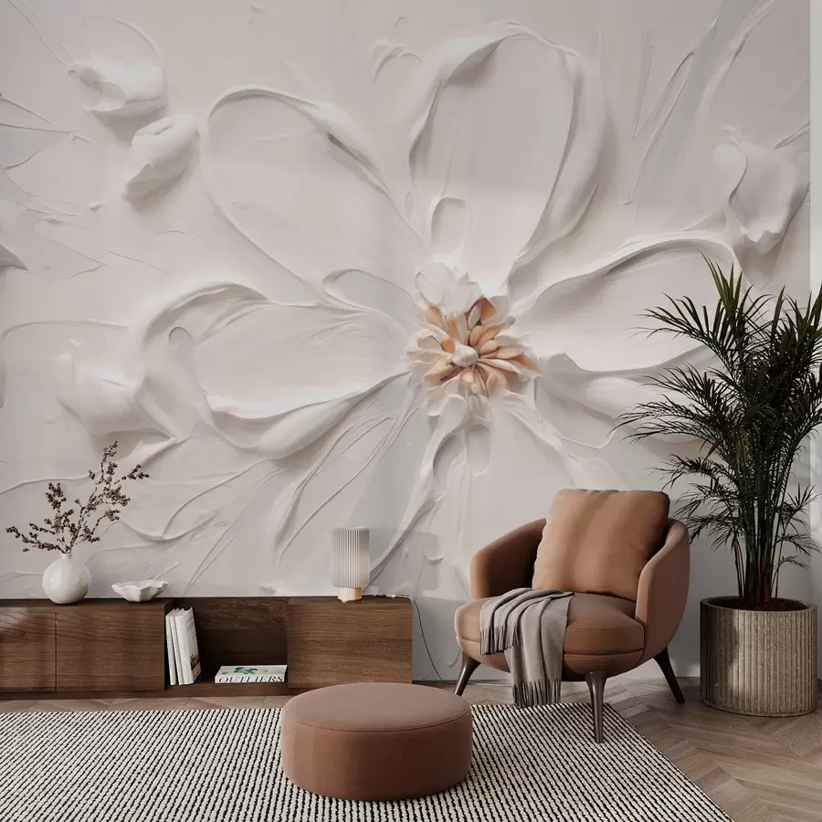 wall murals Large flower in warm shades w03953v1