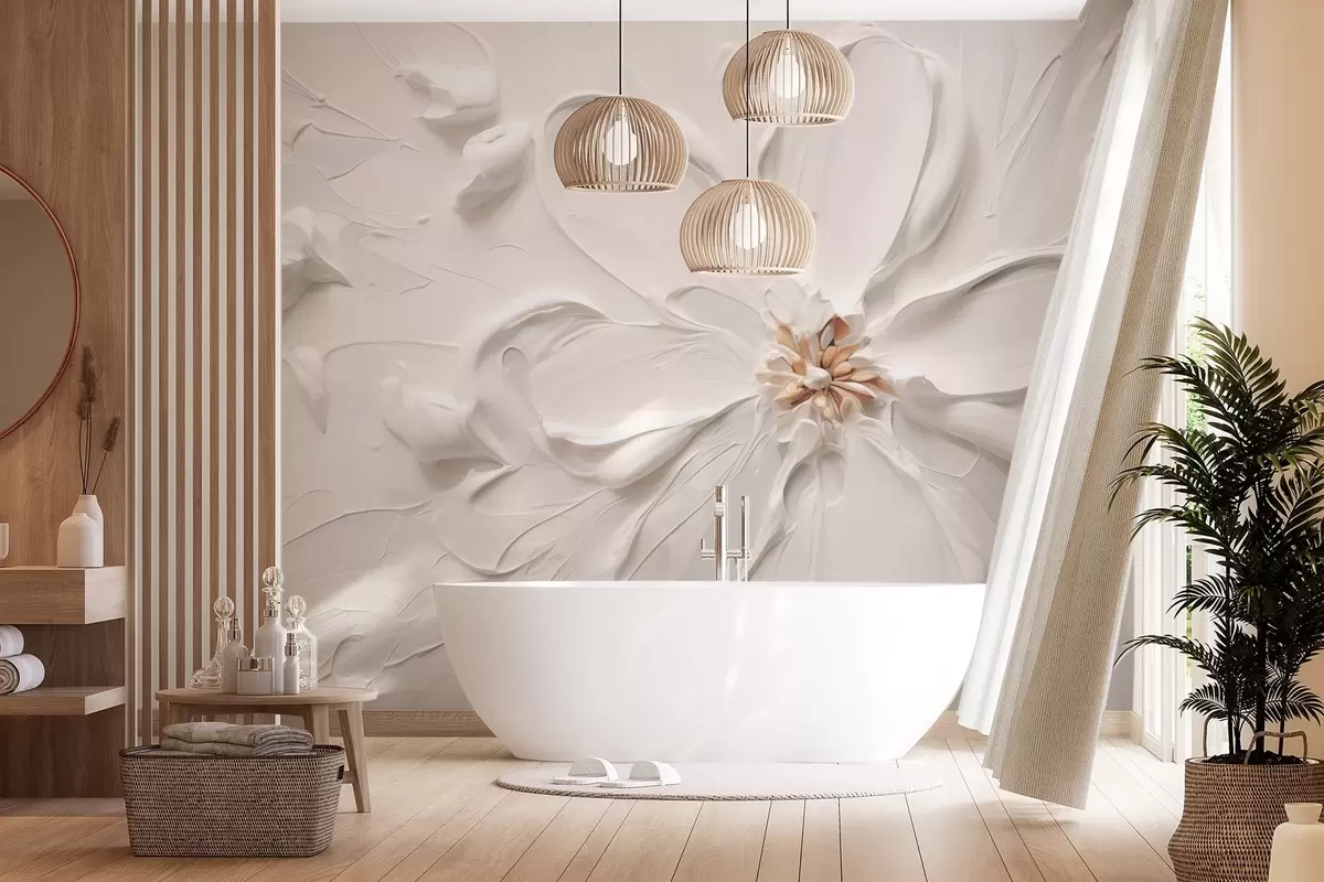 wall murals Large flower in warm shades w03953v1