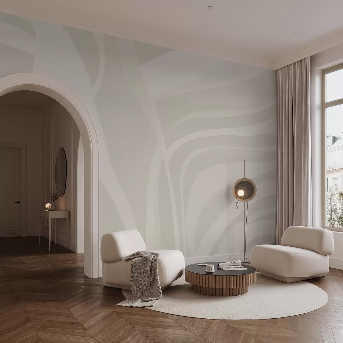wall murals Soft lines w04041