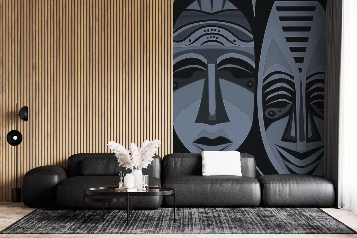 wall murals African masks w04043v1