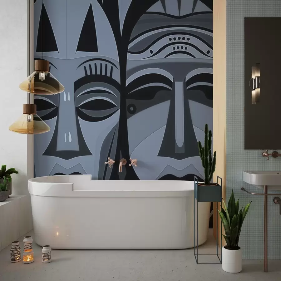 wall murals African masks w04043v1