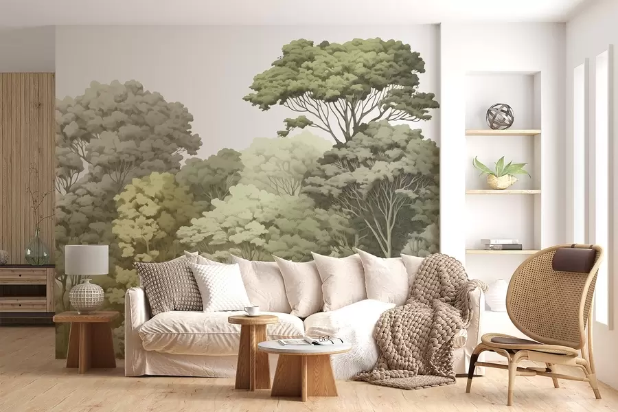 wall murals Forest crowns w04044