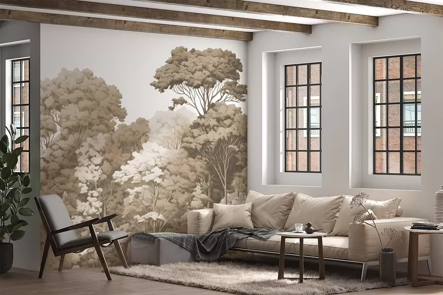 wall murals Forest crowns w04044v1