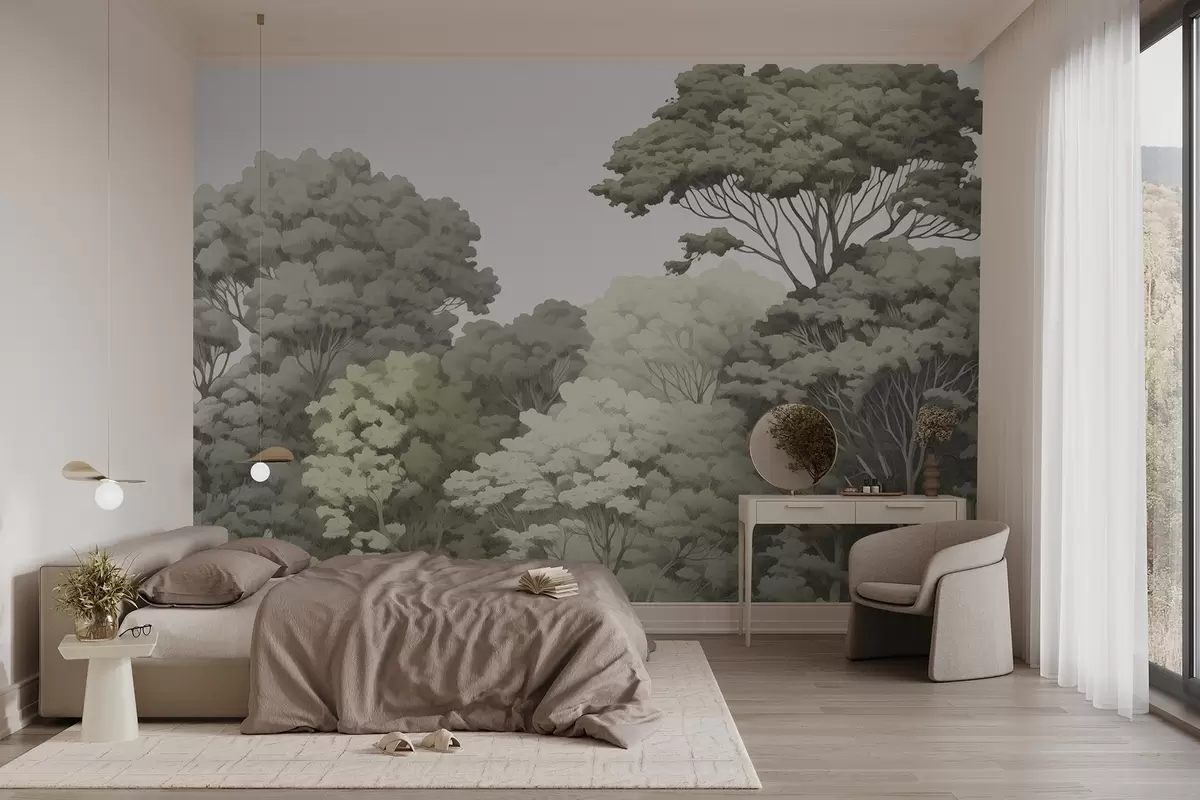wall murals Forest crowns w04044v2