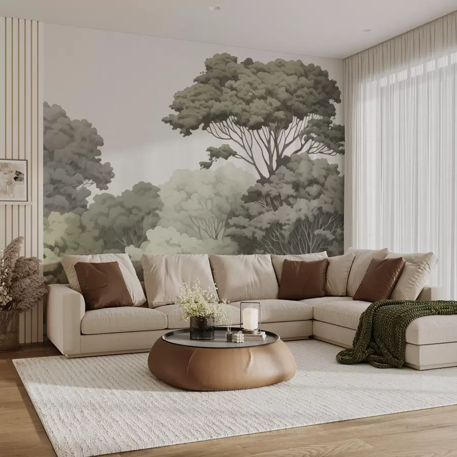 wall murals Forest crowns w04044v2