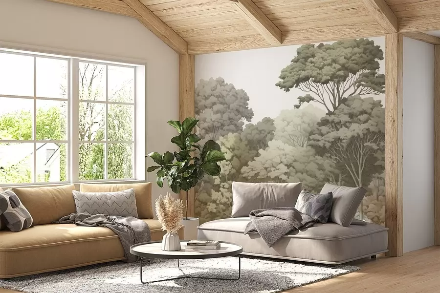 wall murals Forest crowns w04044v2