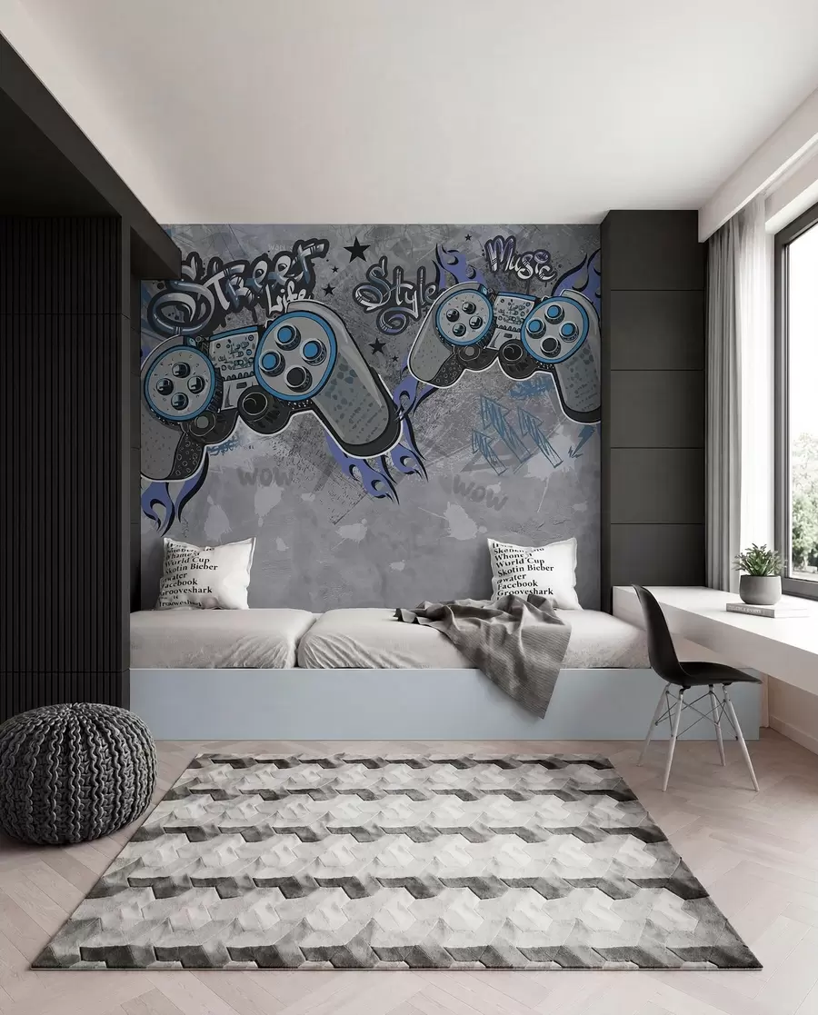 wall murals Gamepad Street Art w04054