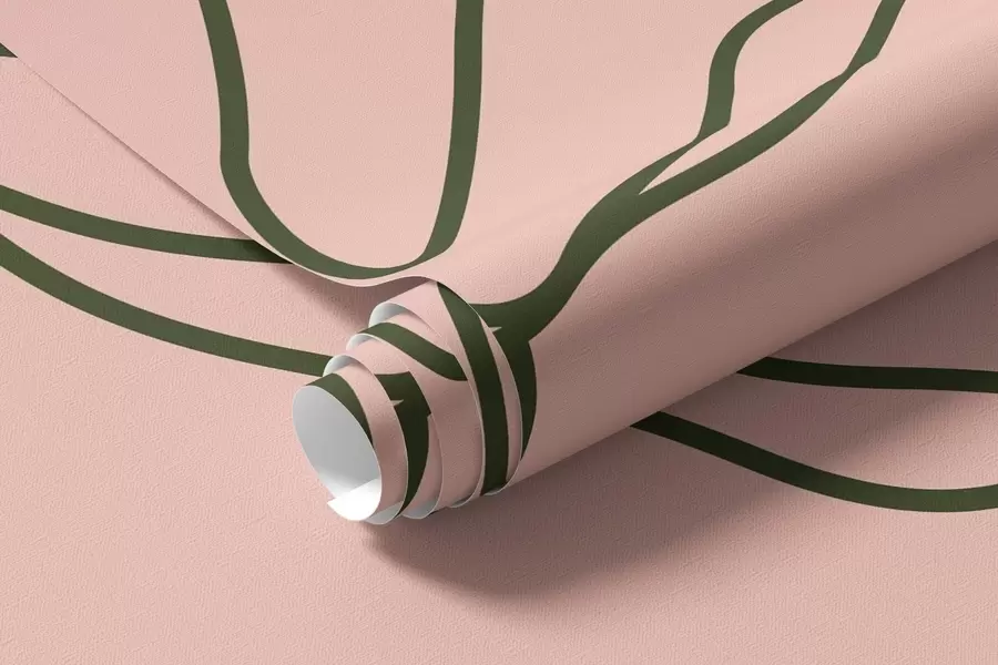 wall murals Delicate flower lines w09167v1