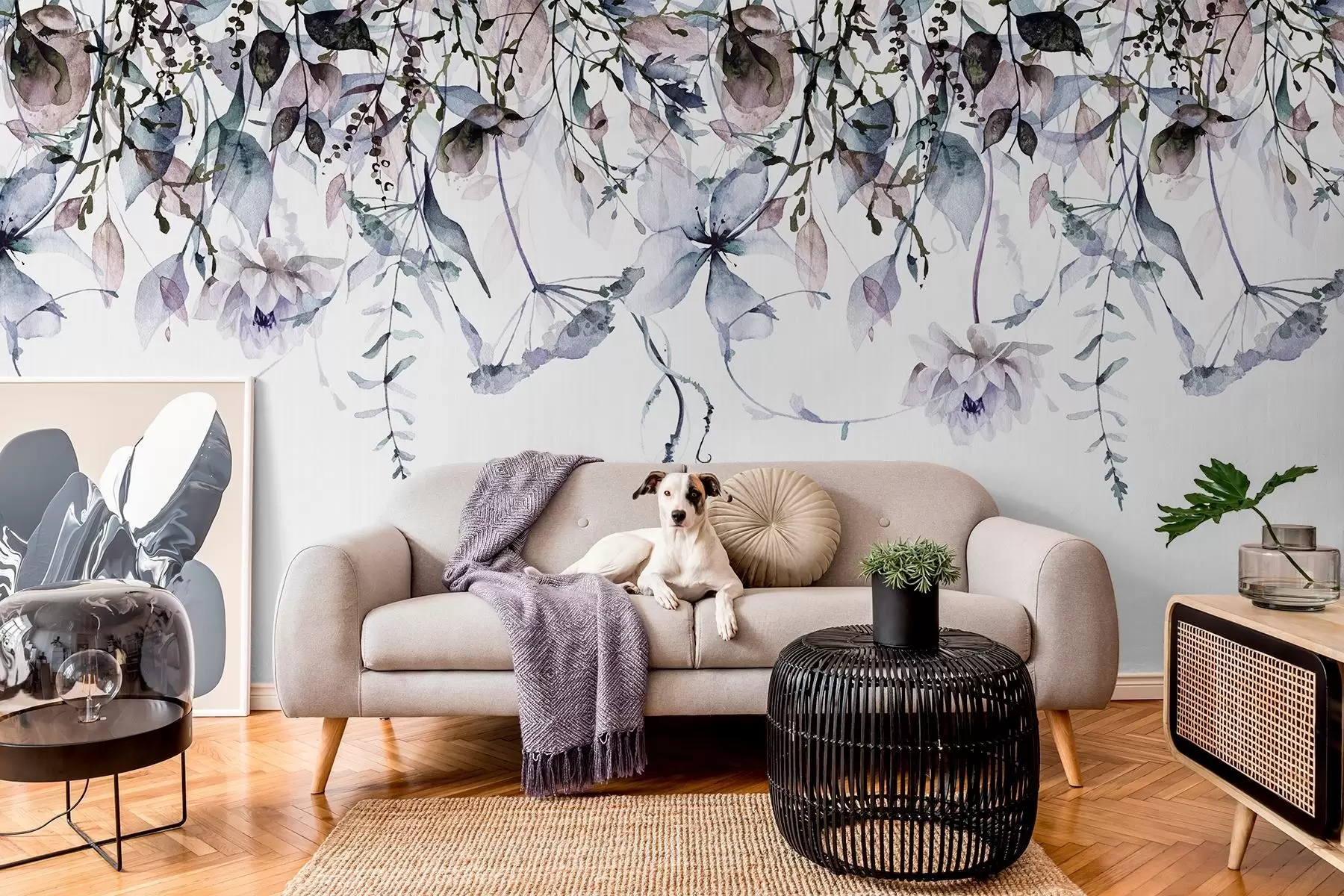 wall murals Scattered flowers w09170v1