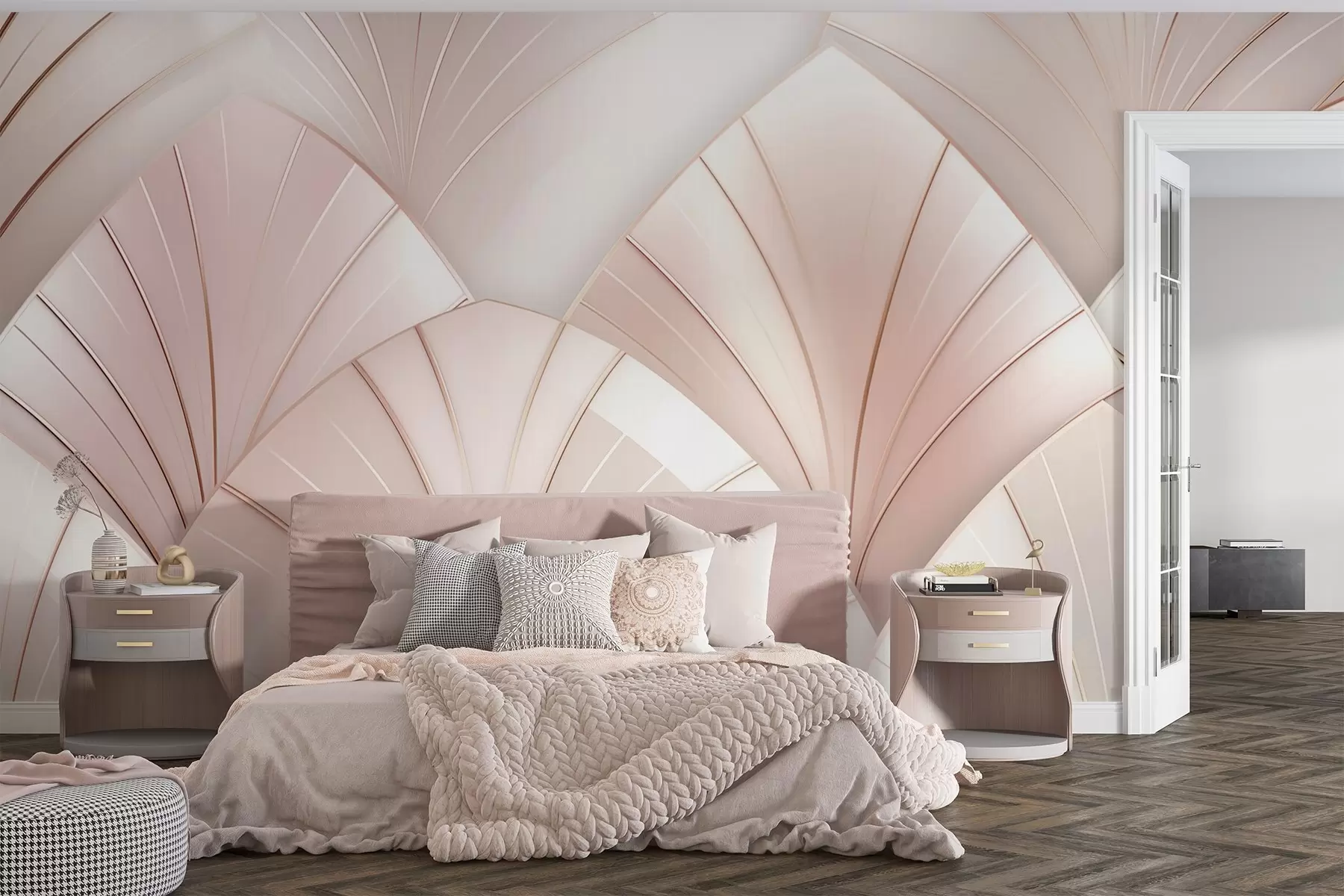 wall murals Pearlescent fans w09171