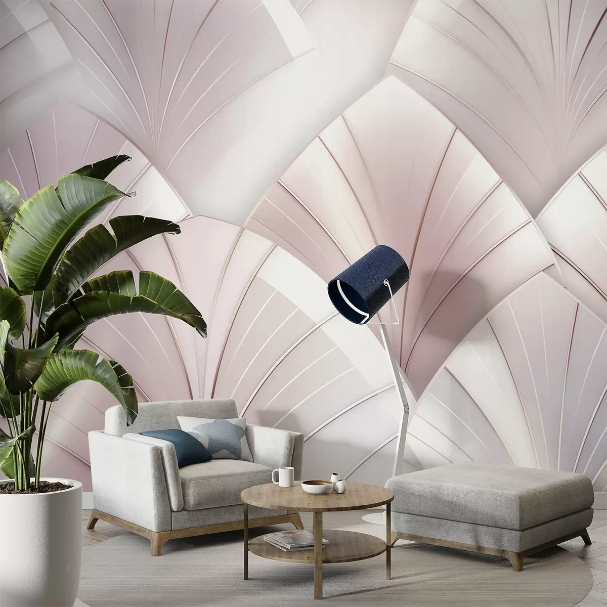 wall murals Pearlescent fans w09171v1