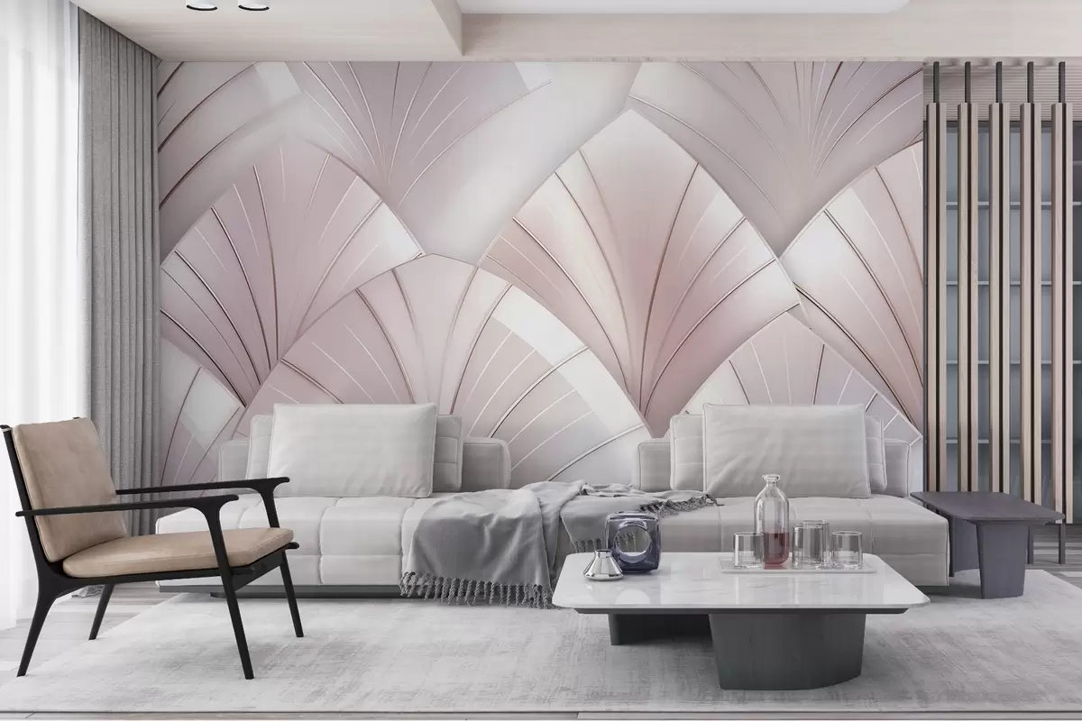 wall murals Pearlescent fans w09171v1