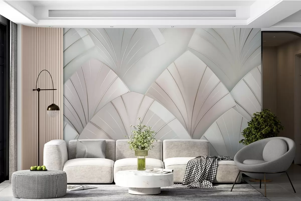 wall murals Pearlescent fans w09171v2