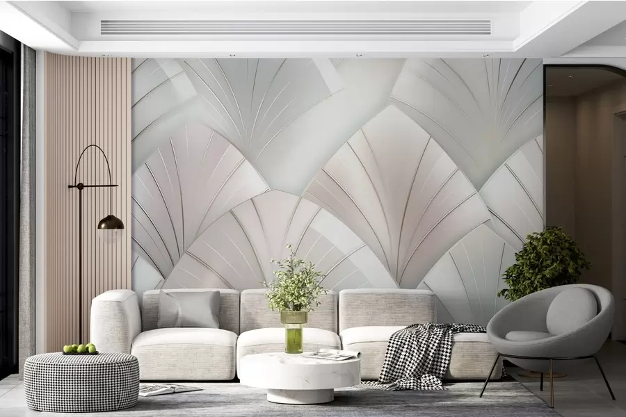 wall murals Pearlescent fans w09171v2