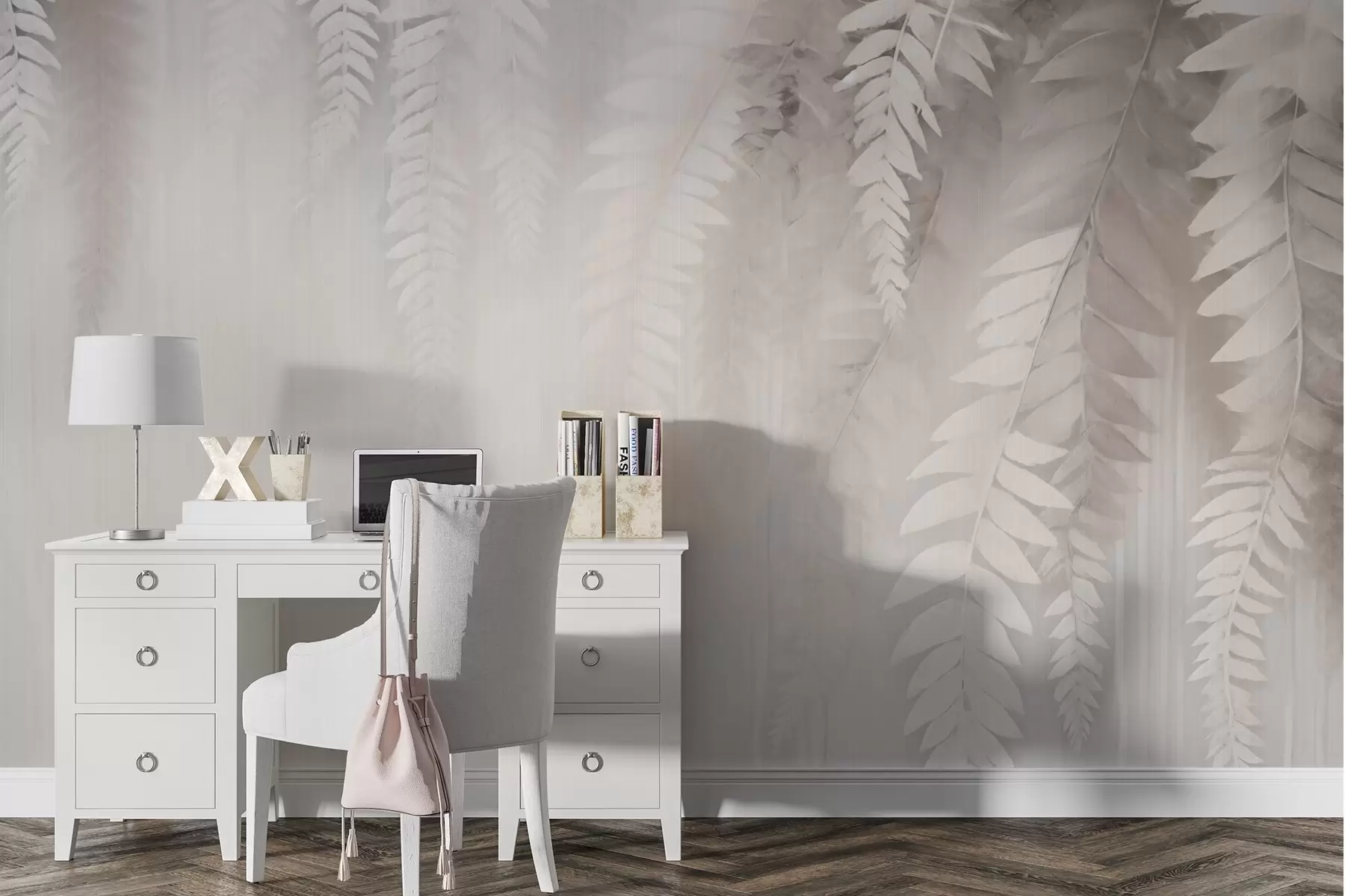 wall murals Falling leaves w09176v2