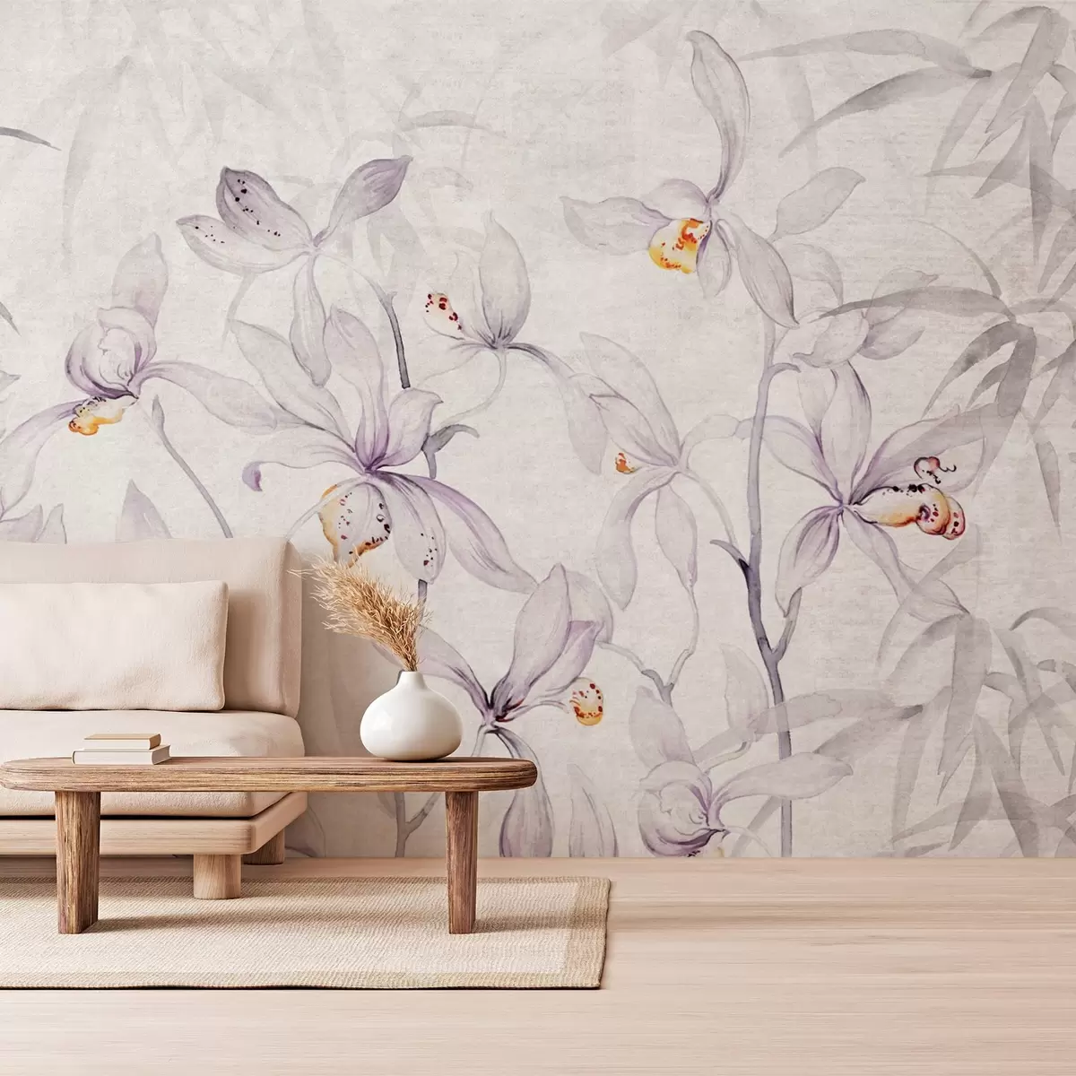 wall murals Wild orchids, purple shades w03933