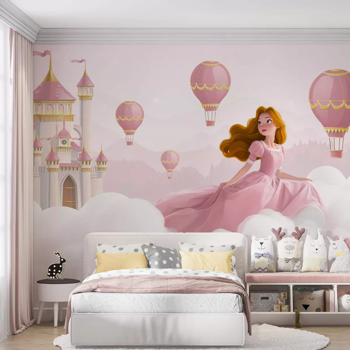 wall murals Balloons over the Castle w04015v1