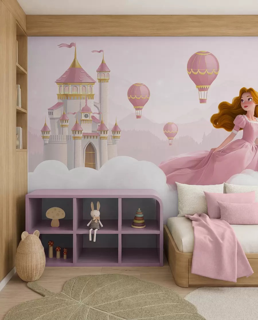 wall murals Balloons over the Castle w04015v1