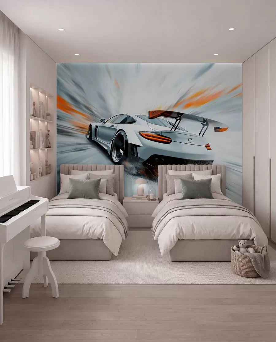 wall murals Racing through Space w04074