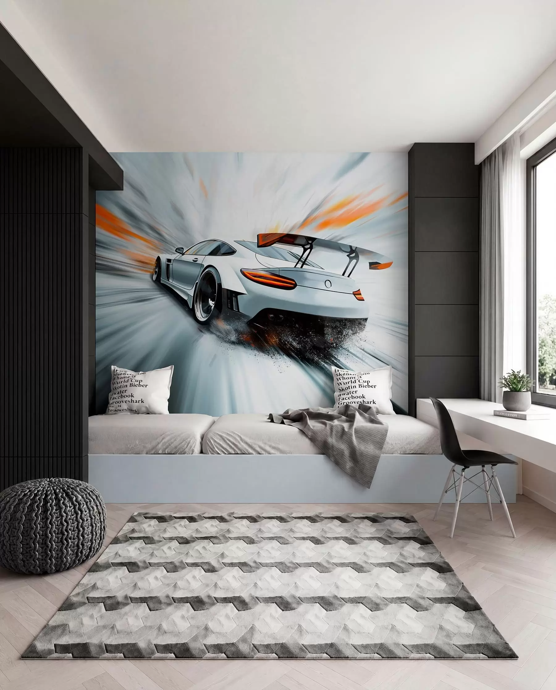 wall murals Racing through Space w04074