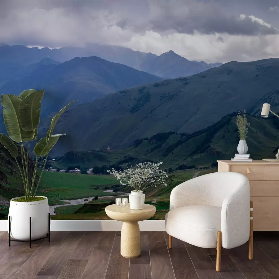 wall murals Georgia landscapes, mountains, road trip, realism w04097