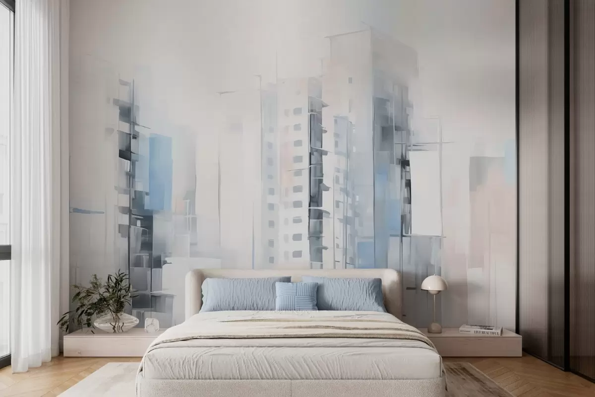 wall murals Abstract cityscape imitation painting w04100