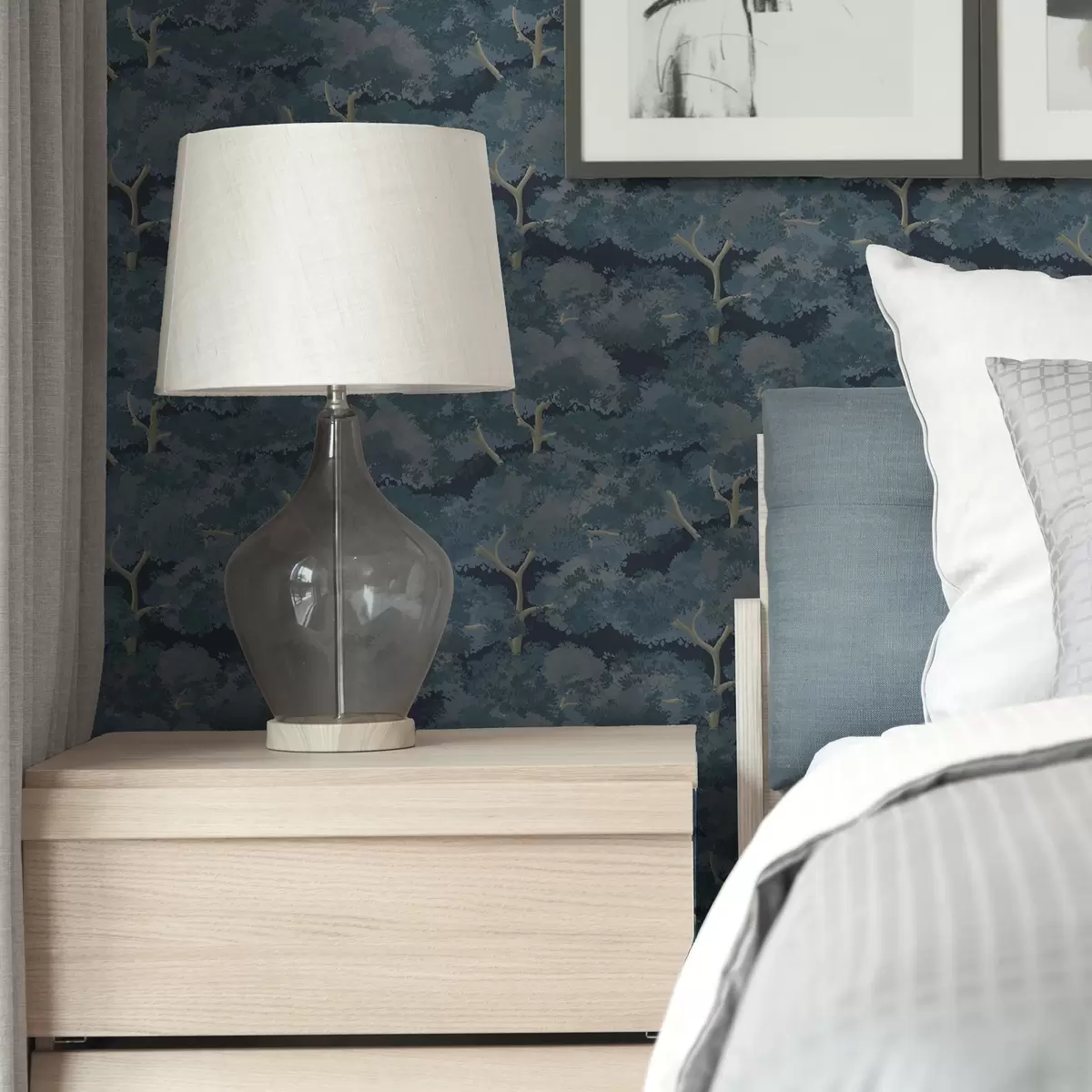 Wallpaper Beige and sand pattern of trees in pastel style a00170v1