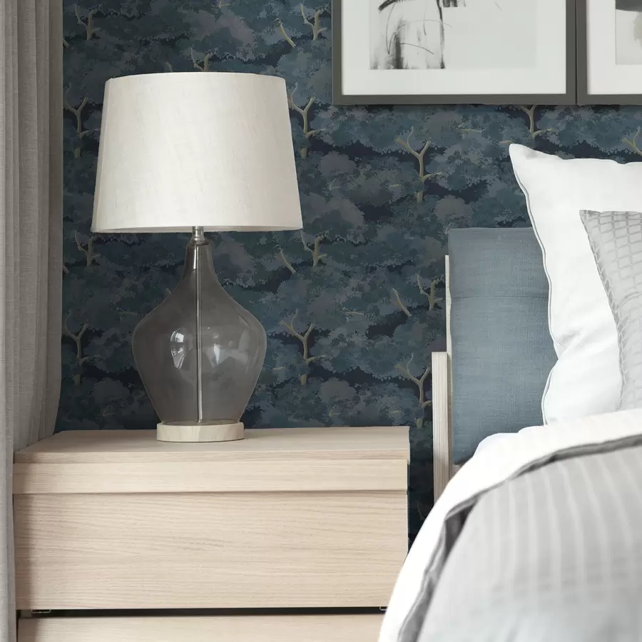 wall murals Beige and sand pattern of trees in pastel style a00170v1