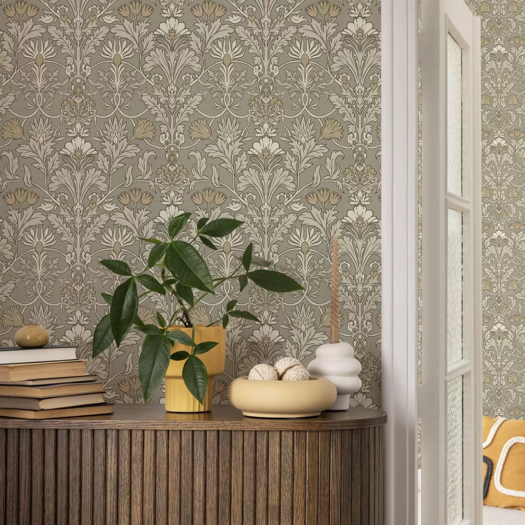 wall murals Classic floral ornament in the style of William Morris a00171