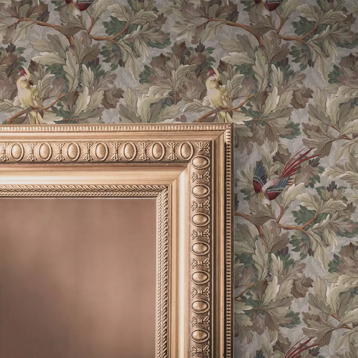 Wallpaper Birds on branches in vintage botanical style a00175