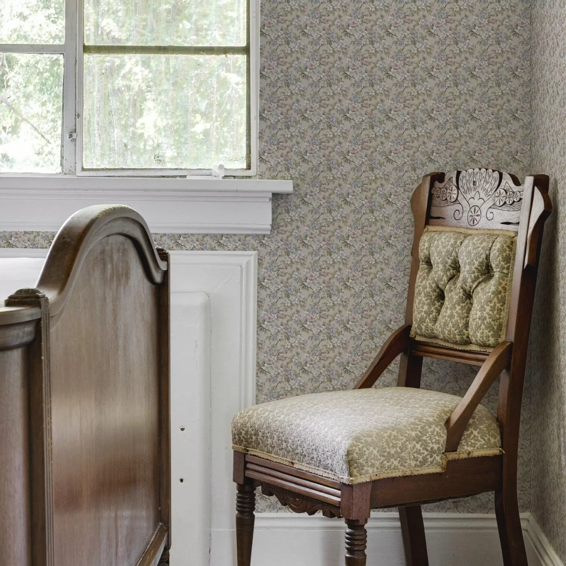 wall murals Diagonal bouquet with spring flowers in delicate shades a00204