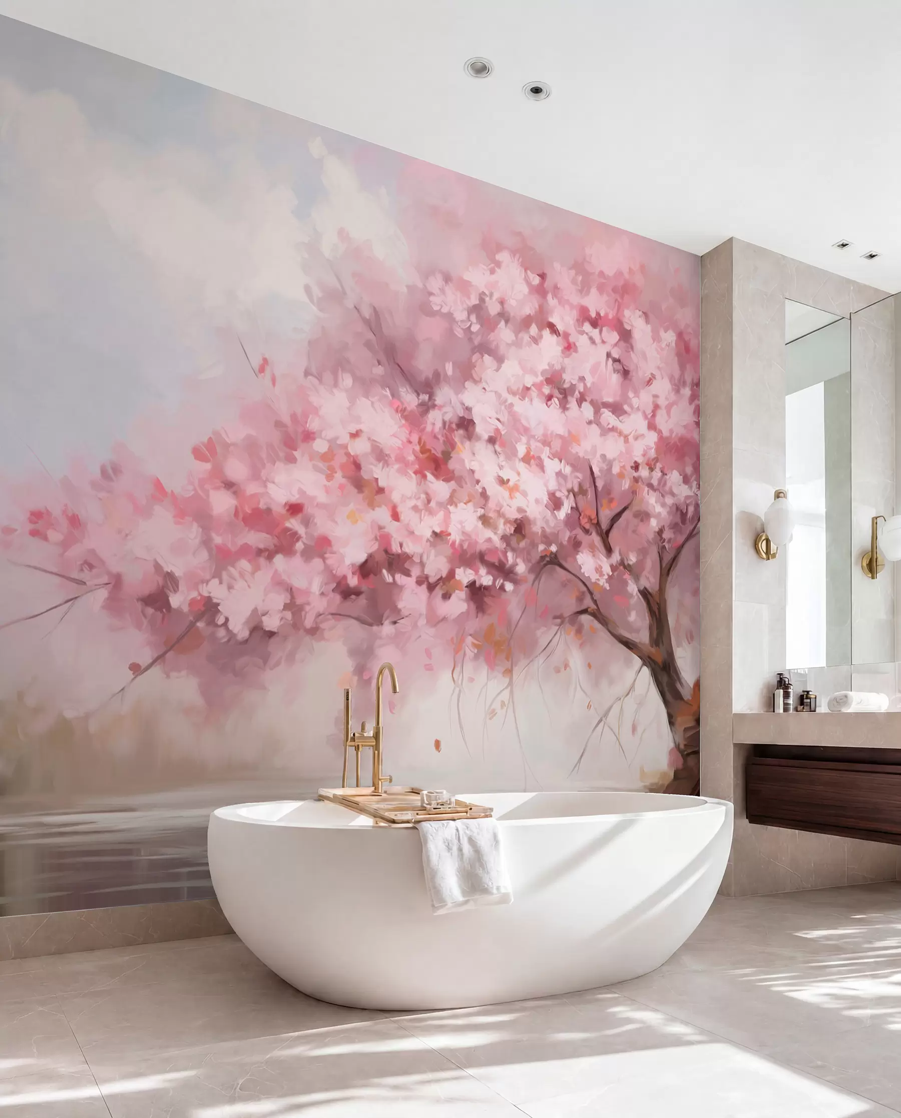 wall murals Pink Blossom Trees w09193