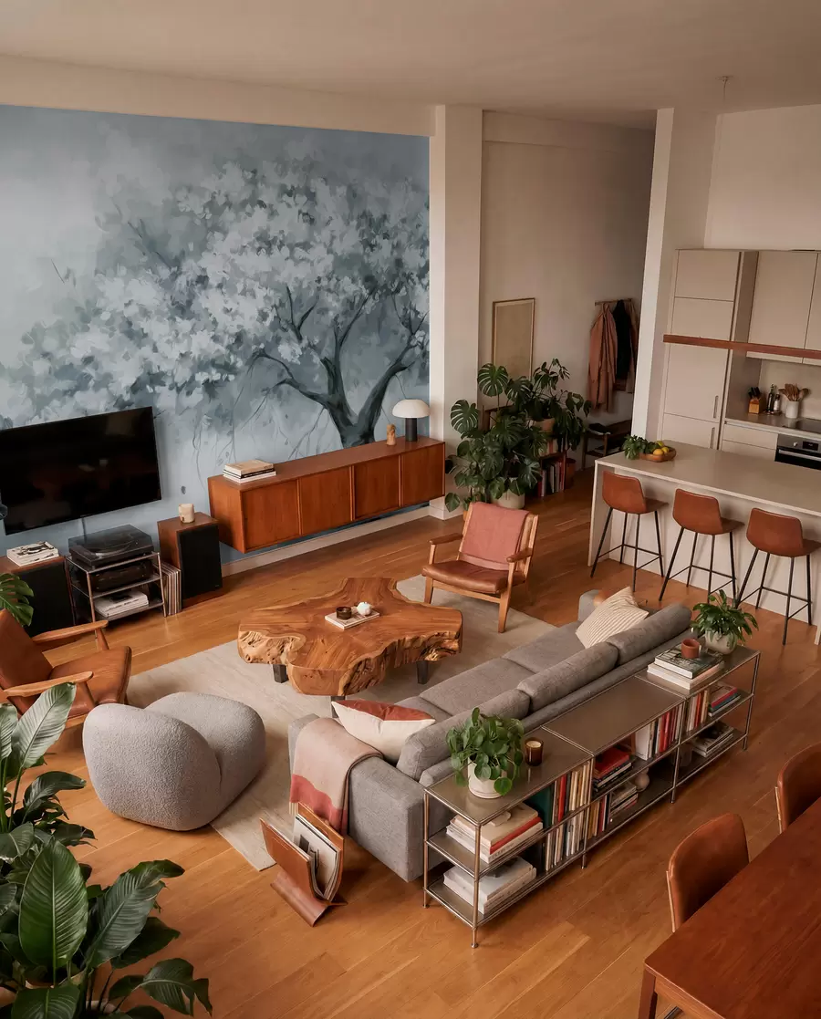 wall murals White Blossom Trees w09193v2