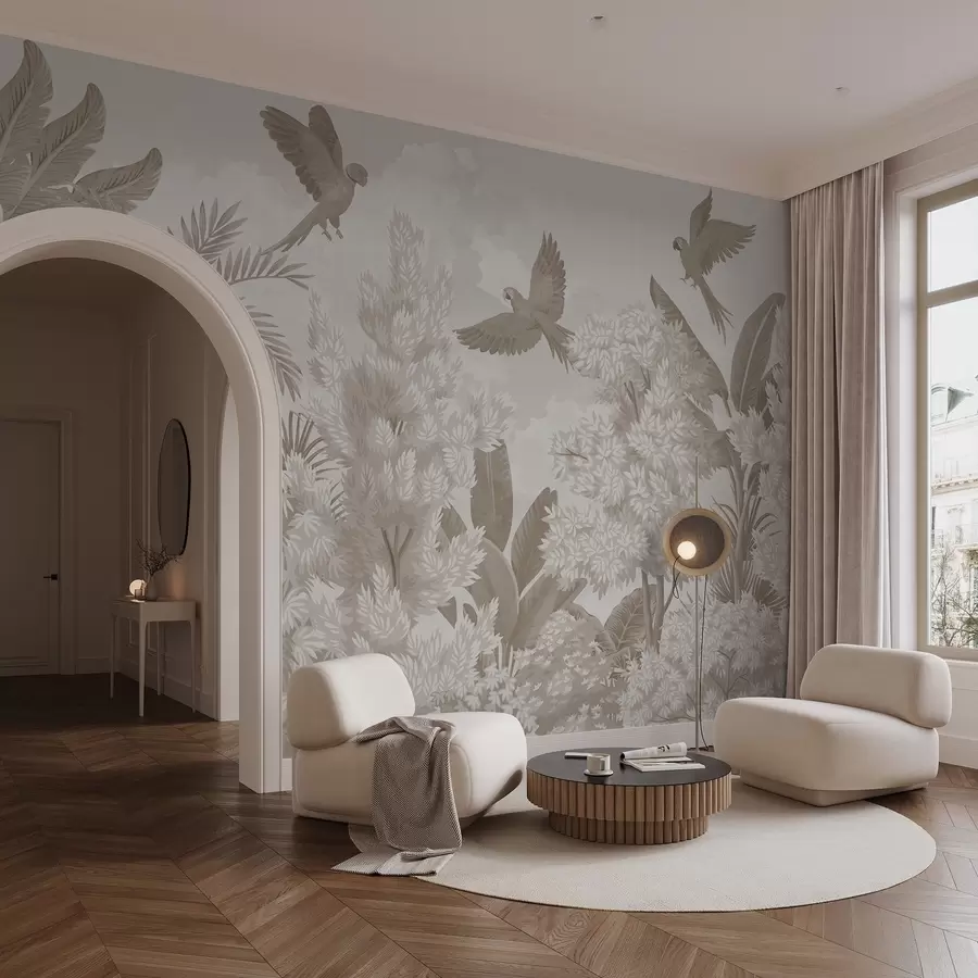 wall murals Parrots in the jungle w04105v1