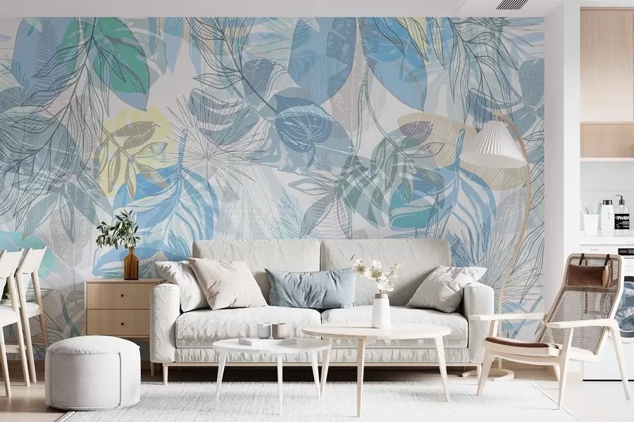 wall murals Palm leaves w04107v1