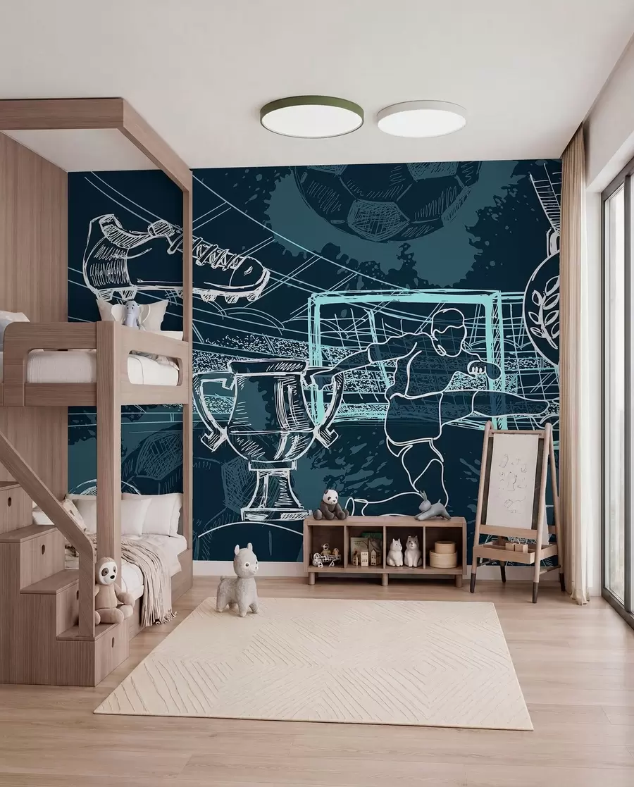 wall murals Football attributes w04108v2