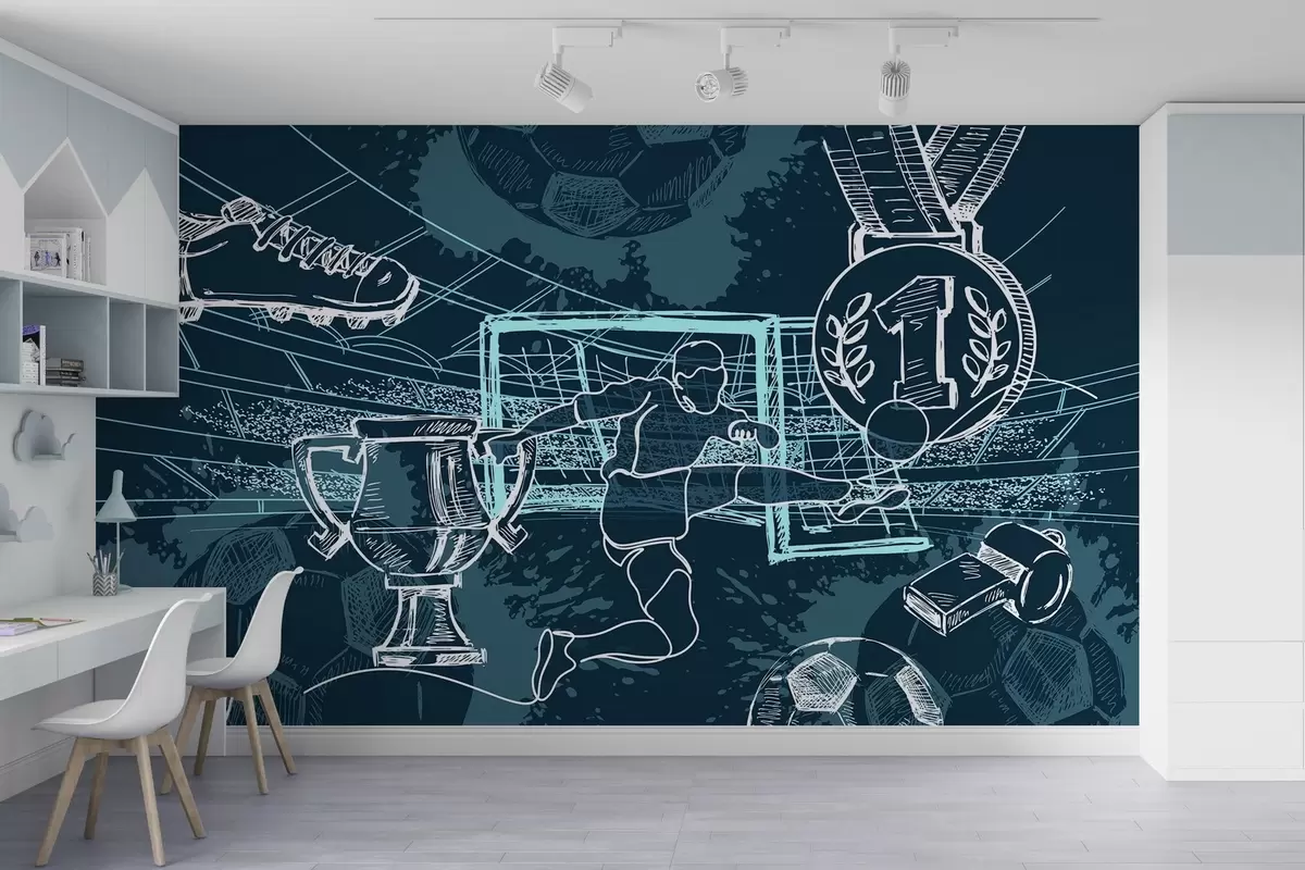 wall murals Football attributes w04108v2