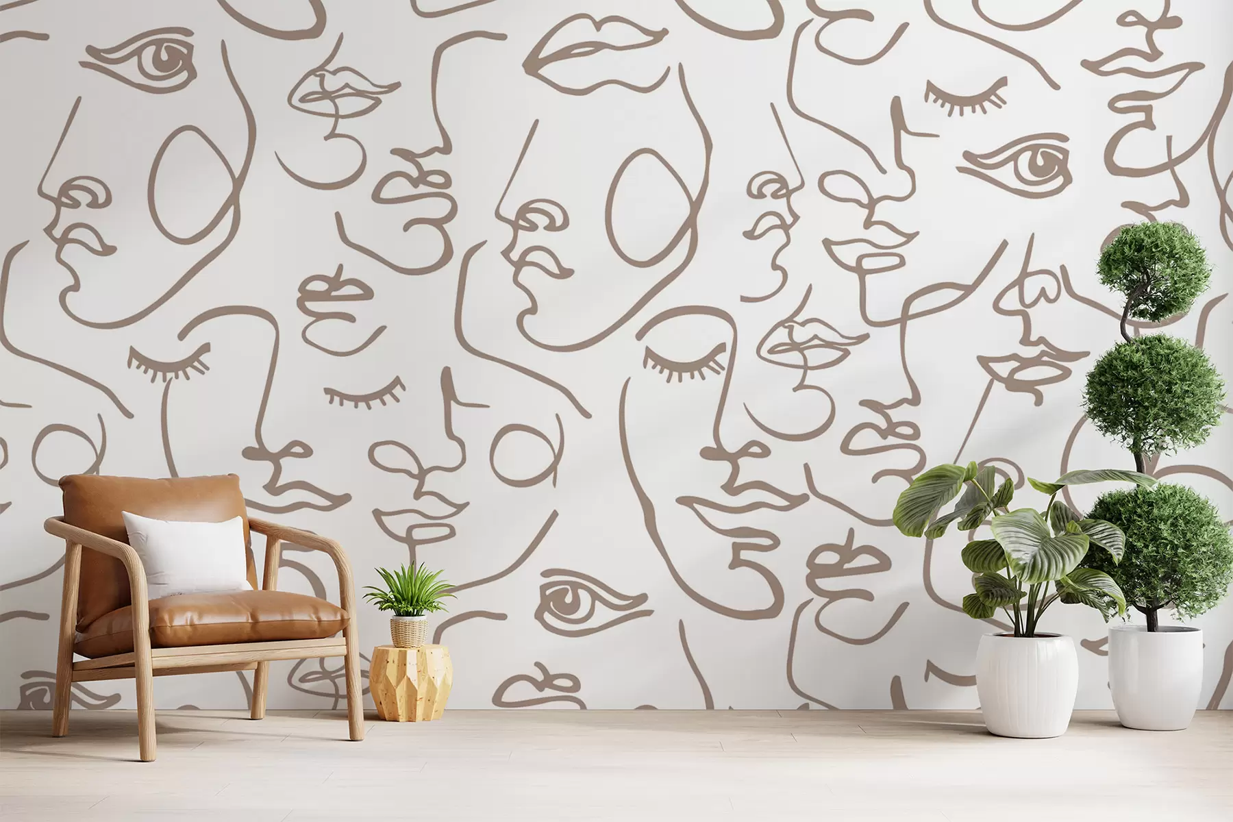 wall murals Abstract faces w04121v1
