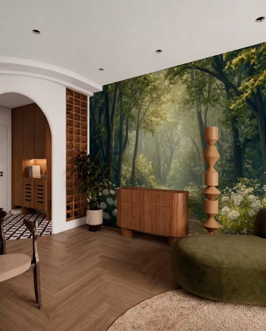 wall murals Path through the Flowers w04119